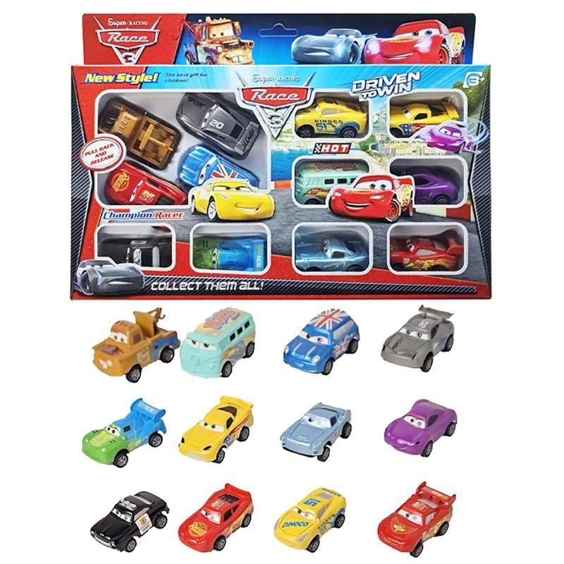 Mini Carros Disney Pixar 3 Piston Cup Rebound Lightning McQueen